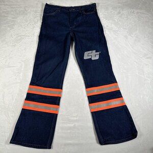 CALPIA Jeans Men Size W34 L30 Reflective Visibility Safe 100% Cotton Made in USA